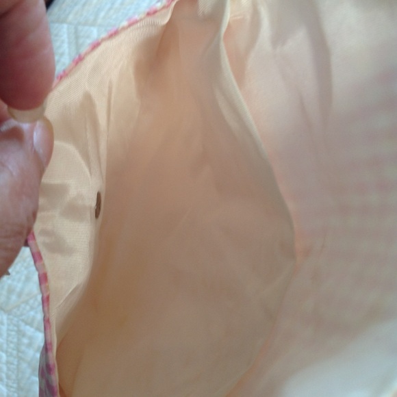 1950”s Cosmetic Bag Set Pink Gingham Vintage - Picture 3 of 5